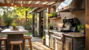 outdoor kitchen pergola design