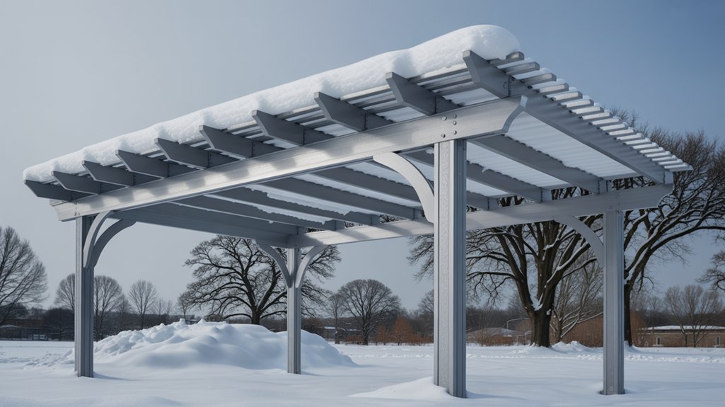 aluminum pergola snow capacity