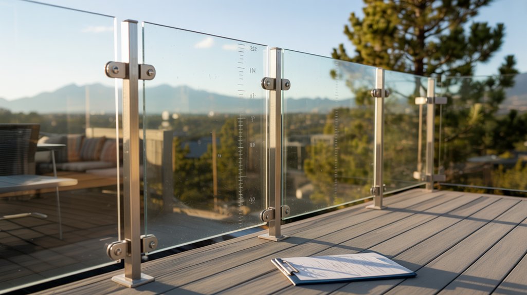 deck glass railing compliance