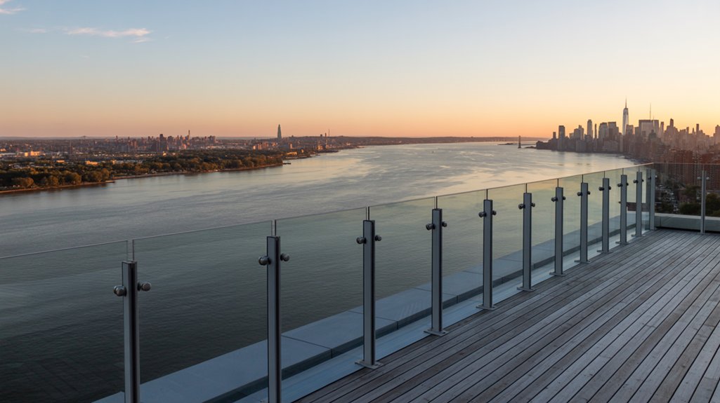 frameless railings unobstructed views