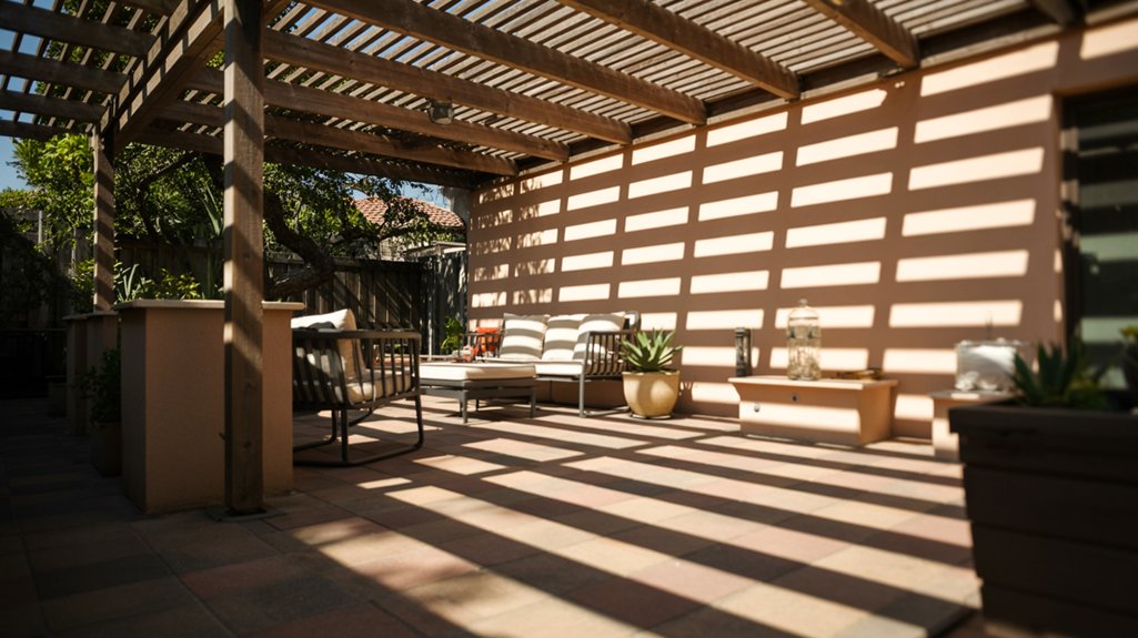 pergola shading effectiveness varies