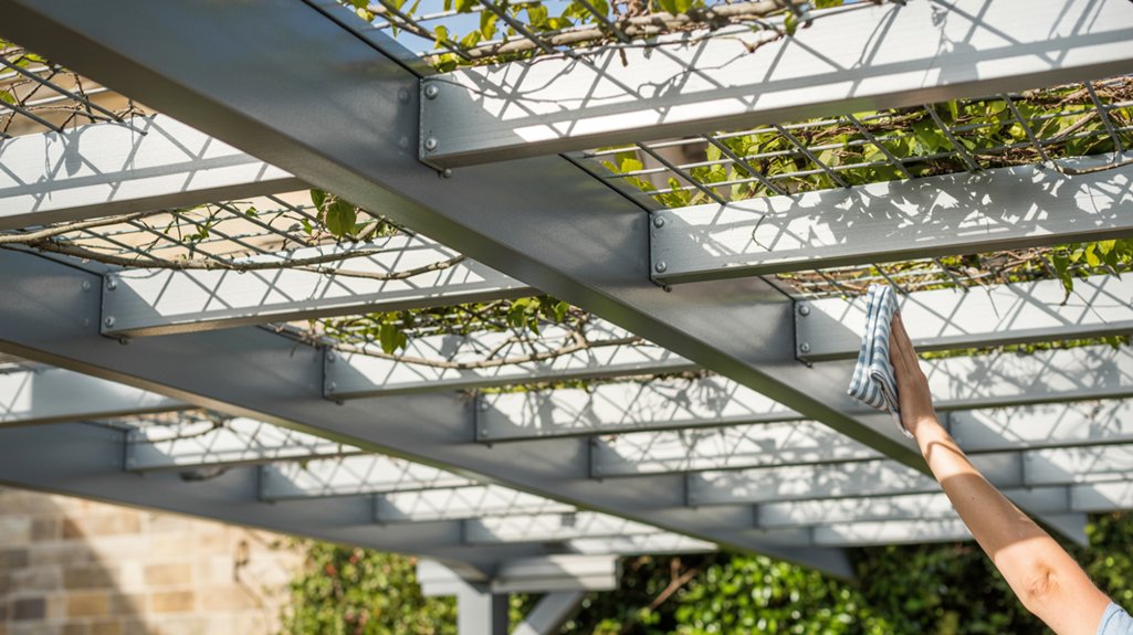 aluminum pergolas require minimal maintenance