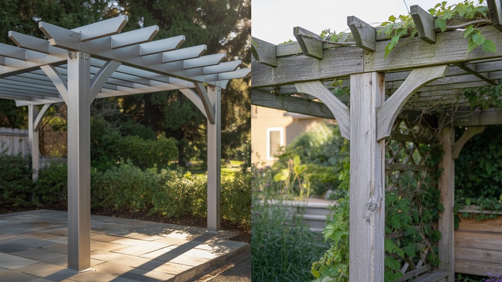 aluminum vs wood pergolas