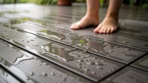 composite decking wet slipperiness