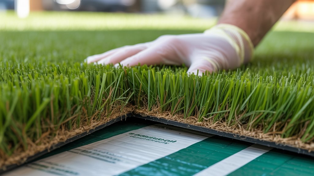 concealing artificial grass seams