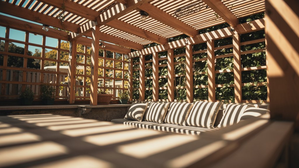 pergolas offer limited shade