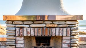 coastal outdoor fireplace materials